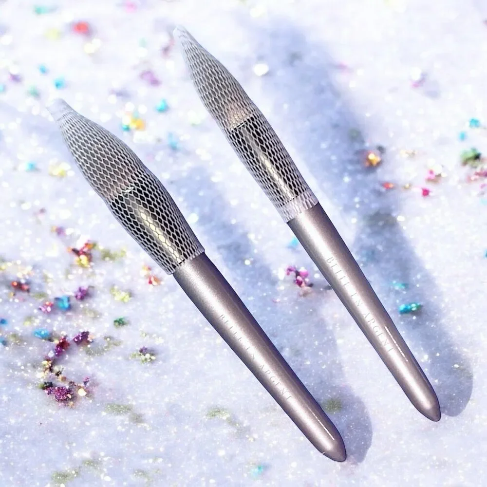 Belle En Argent Bronze & Buff Brush Duo - 2 brush set - MSRP $62 NWOB